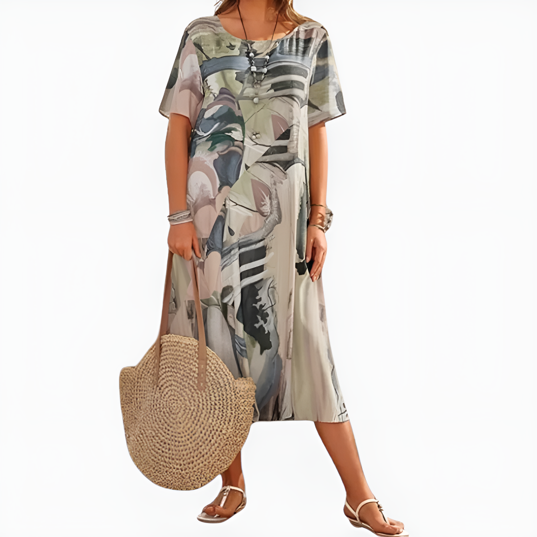 Artistic Relaxed A-Line Dress for Women