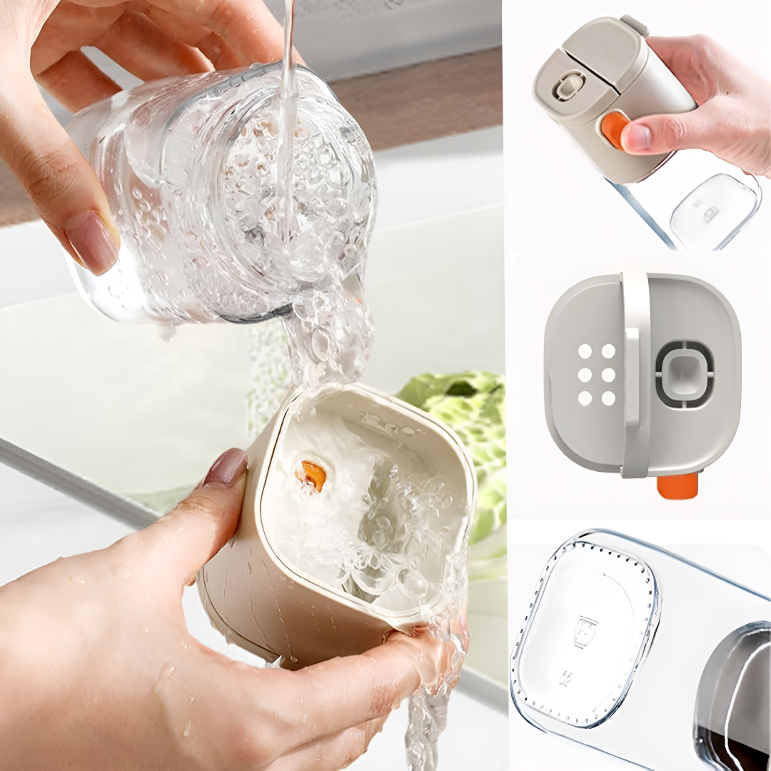 Push Button Salt and Pepper Dispenser Bottle