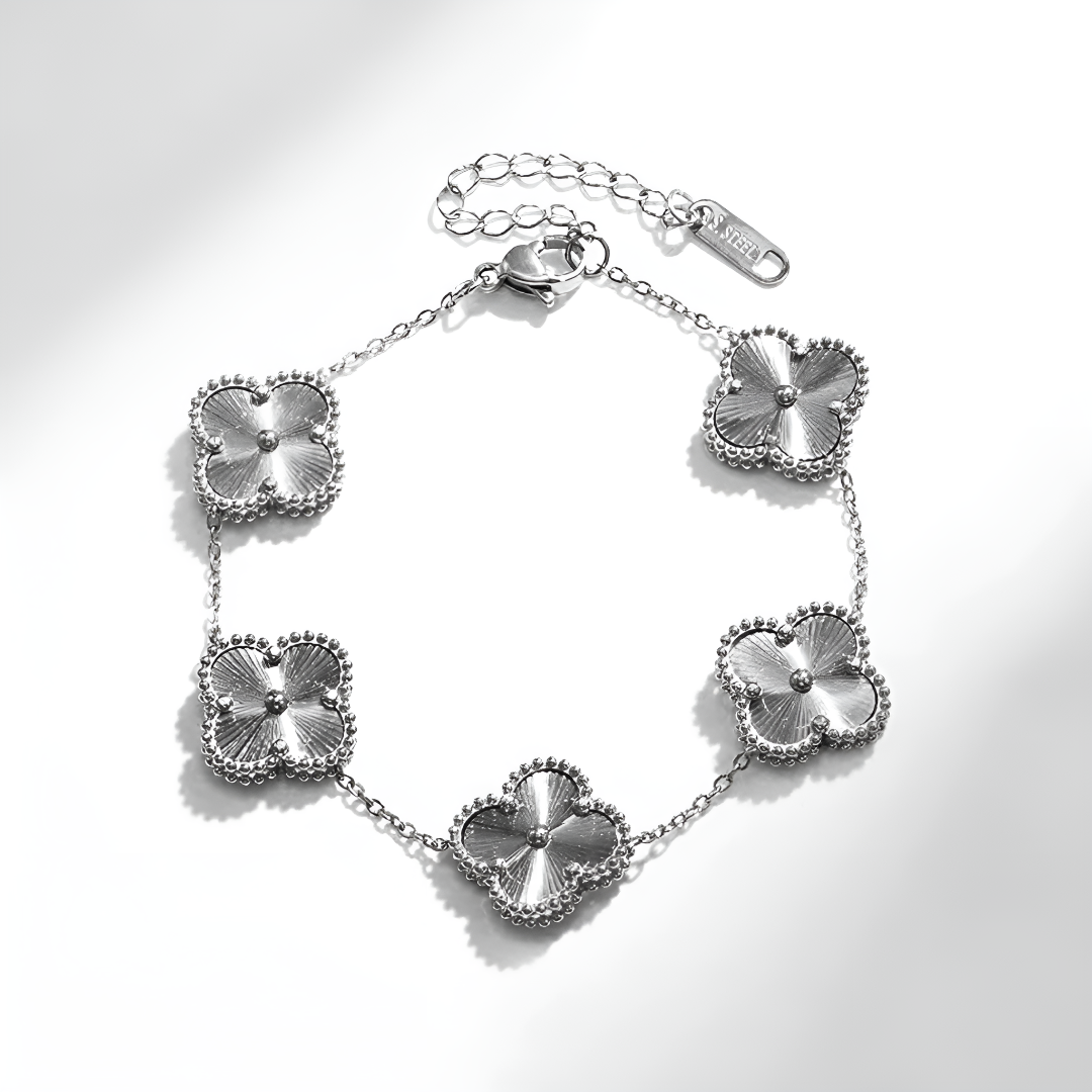 Elegant Gold-Plated Clover Charm Bracelet for Women