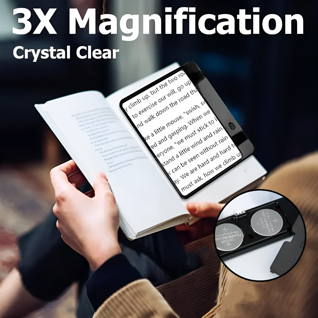 LED Lighted Page Magnifier for Reading