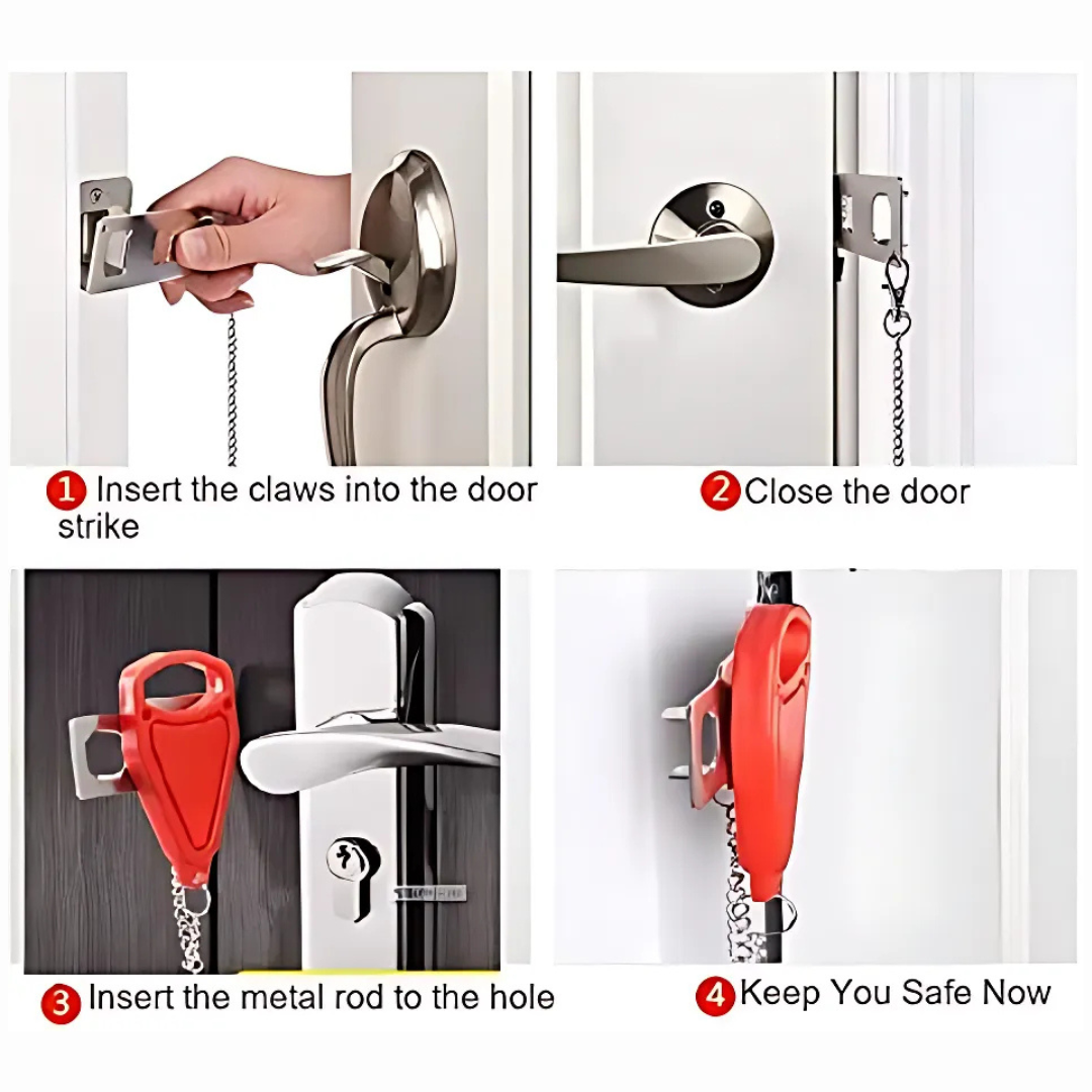 Portable Travel Door Lock for Security