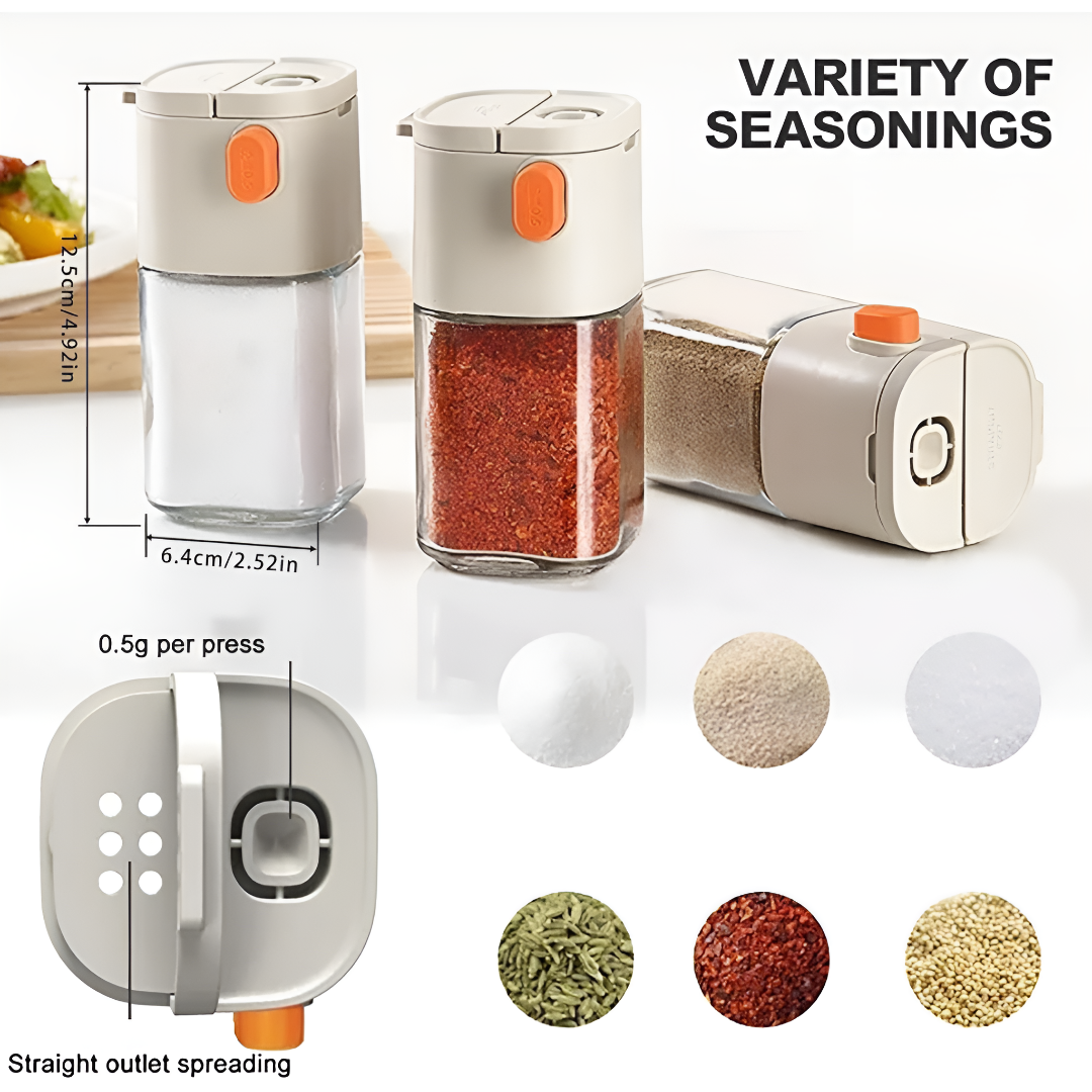 Push Button Salt and Pepper Dispenser Bottle
