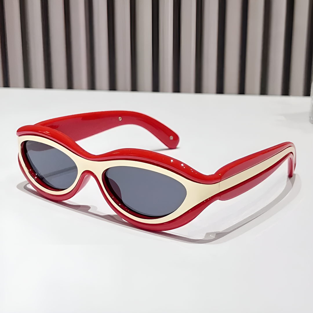 Futuristic Y2K Slim Oval Sunglasses
