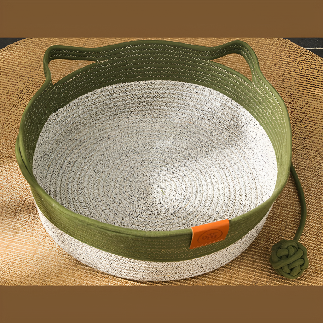 Woven Cat Basket Bed