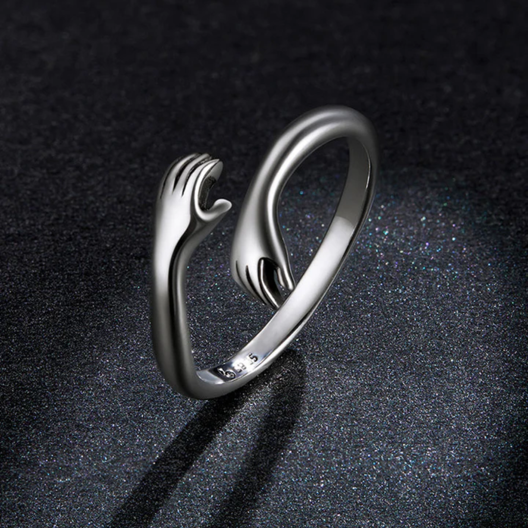 Gentle Hug Ring | Women's 925 Sterling Silver Adjustable Ring for Party Jewelry
