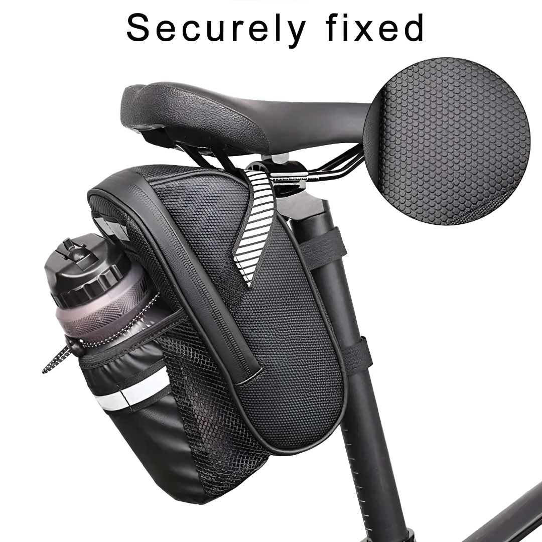 Waterproof Bike Seat Bag with Bottle Holder