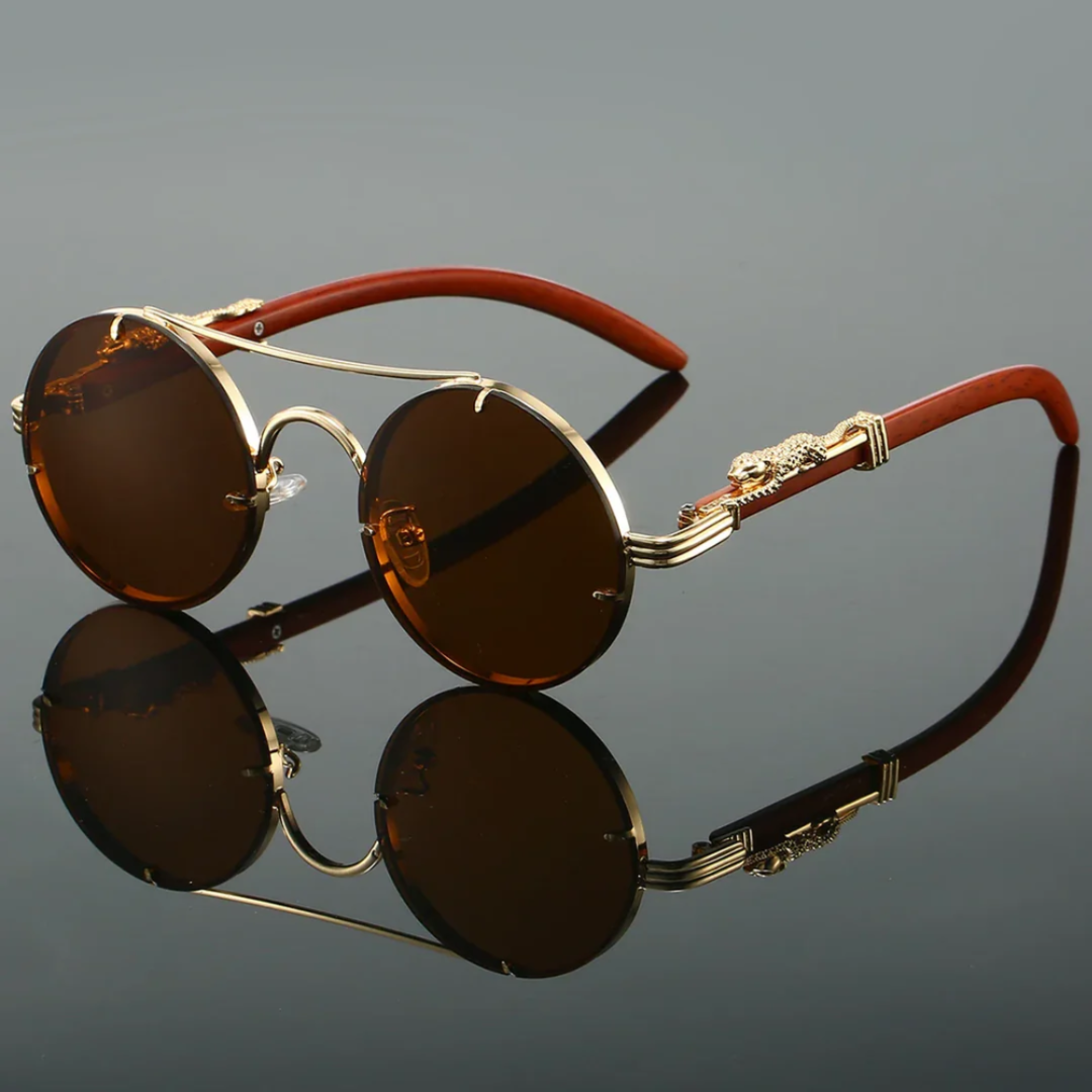 Luxury Round Double-Bridge Sunglasses for Men & Women