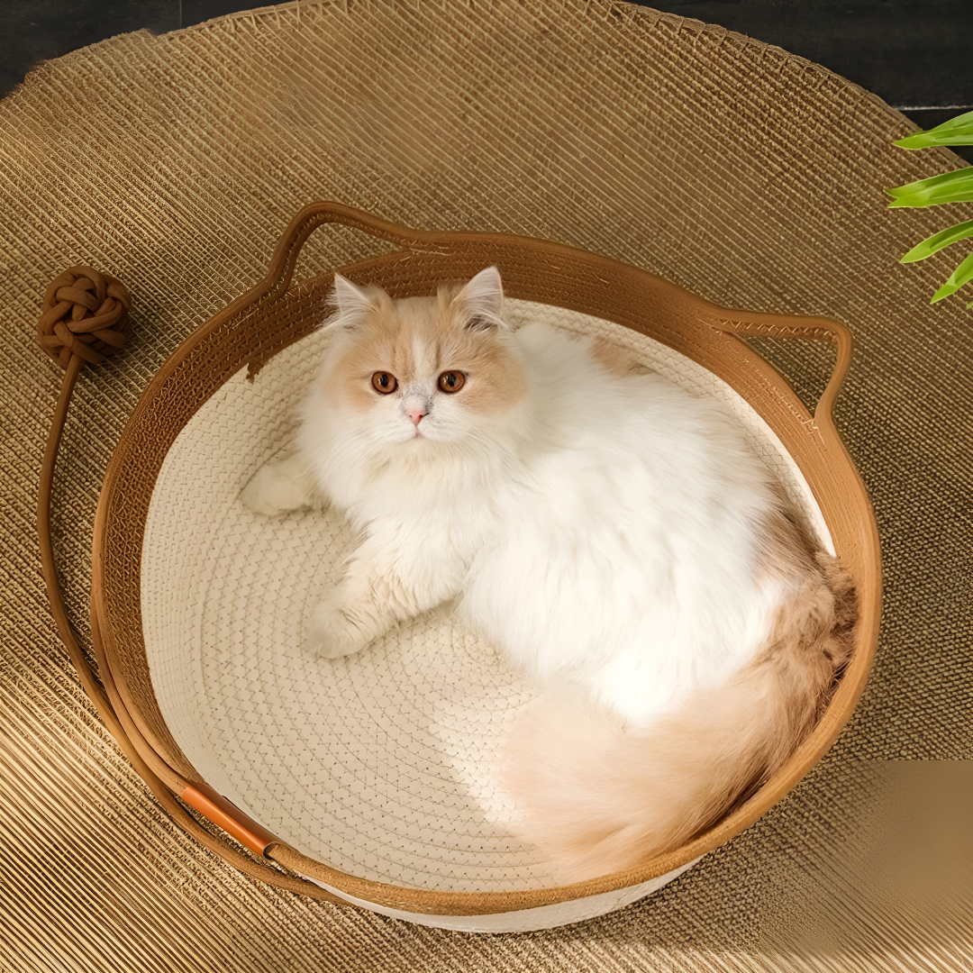 Woven Cat Basket Bed
