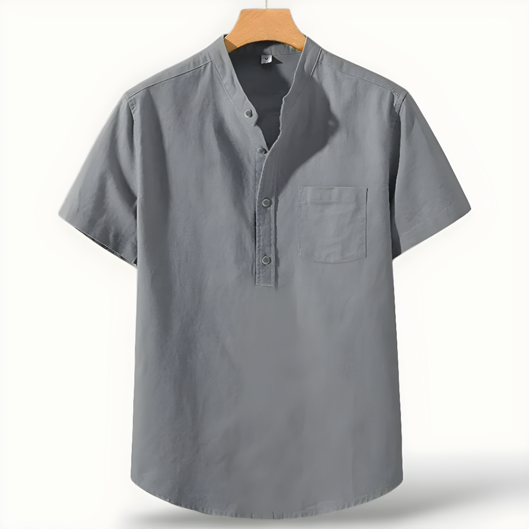 Linen Short Sleeve Shirt for Men