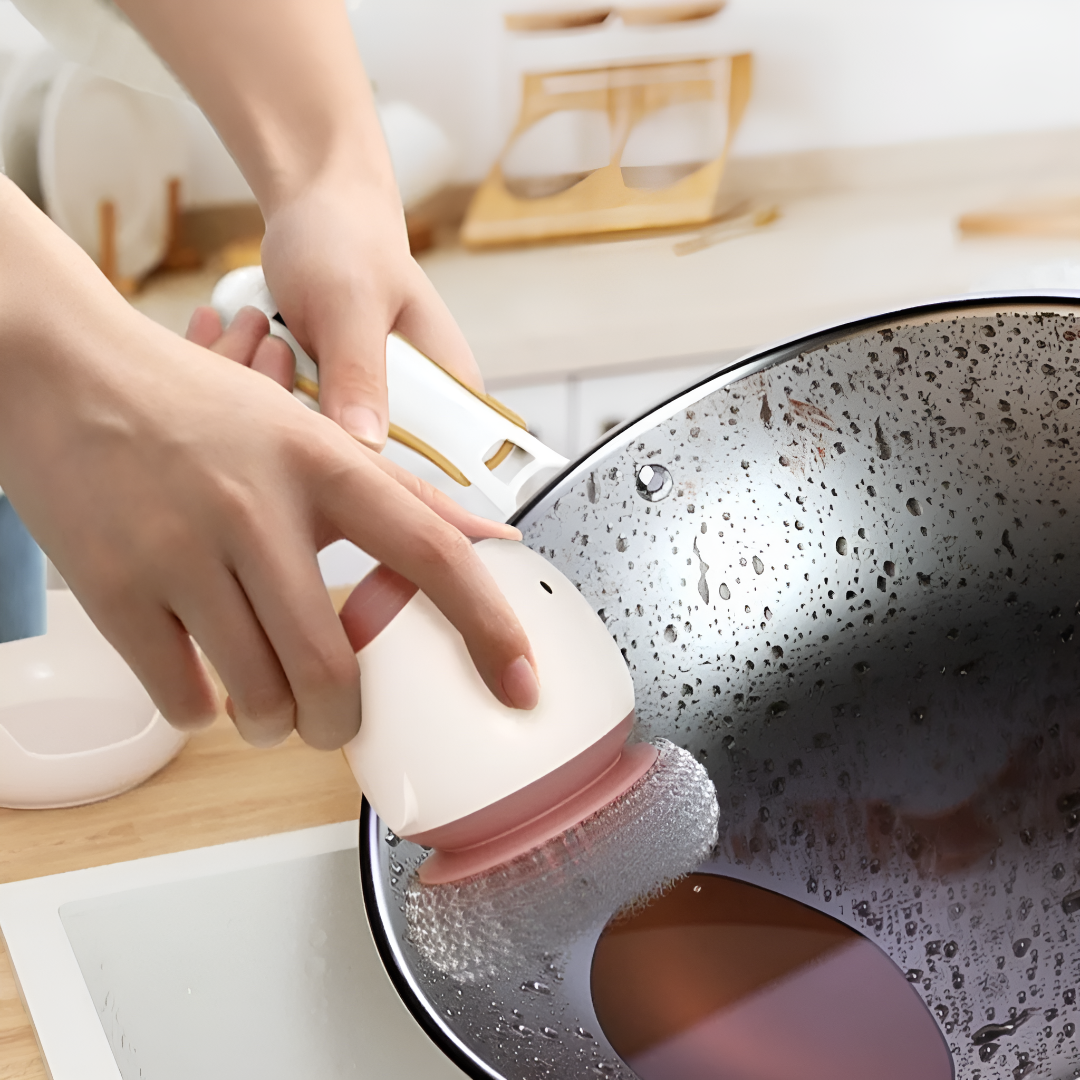 Soap Dispensing Dish Scrub Brush