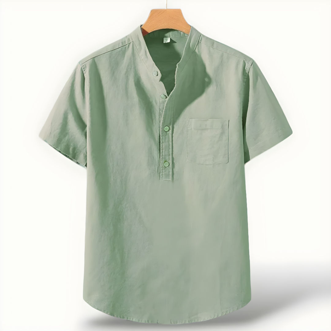 Linen Short Sleeve Shirt for Men