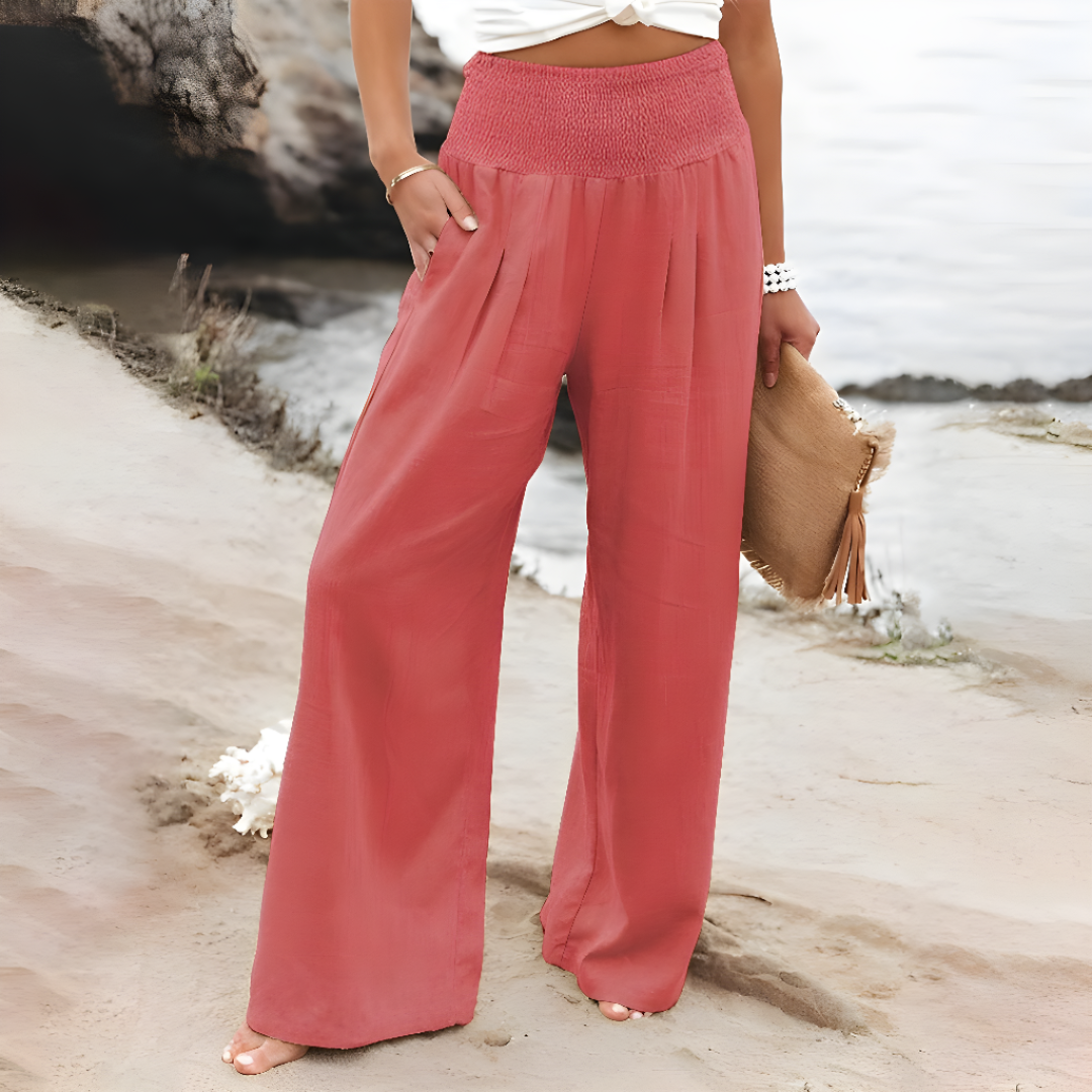 High Waisted Linen Pants for Women