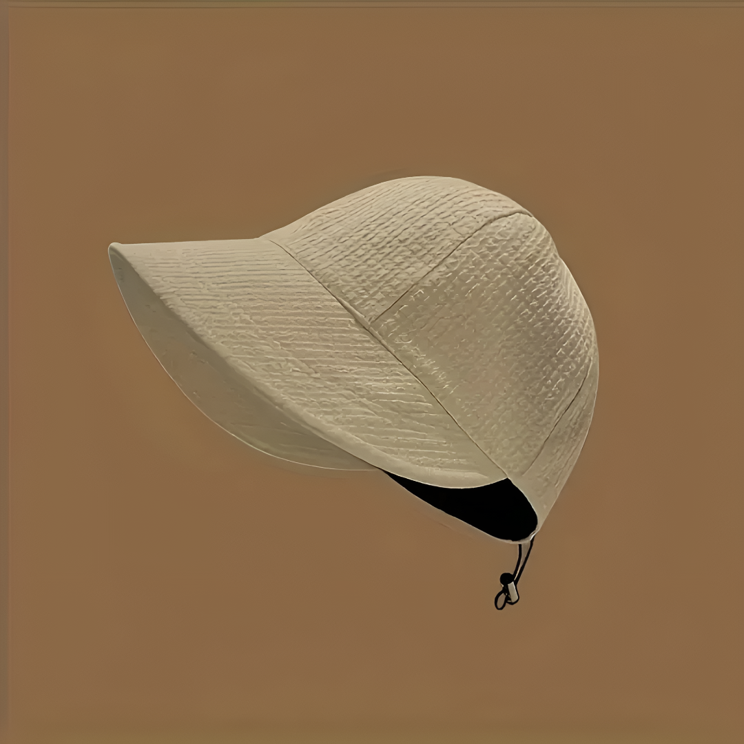 Elegant Textured Foldable Sun Hat for Women