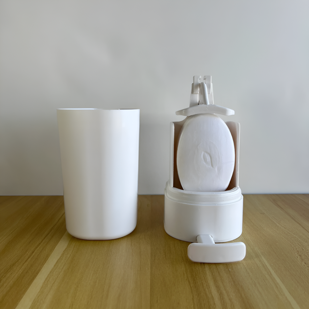 Minimalist Wall Mounted Soap Dispenser for Bathroom or Kitchen Sink