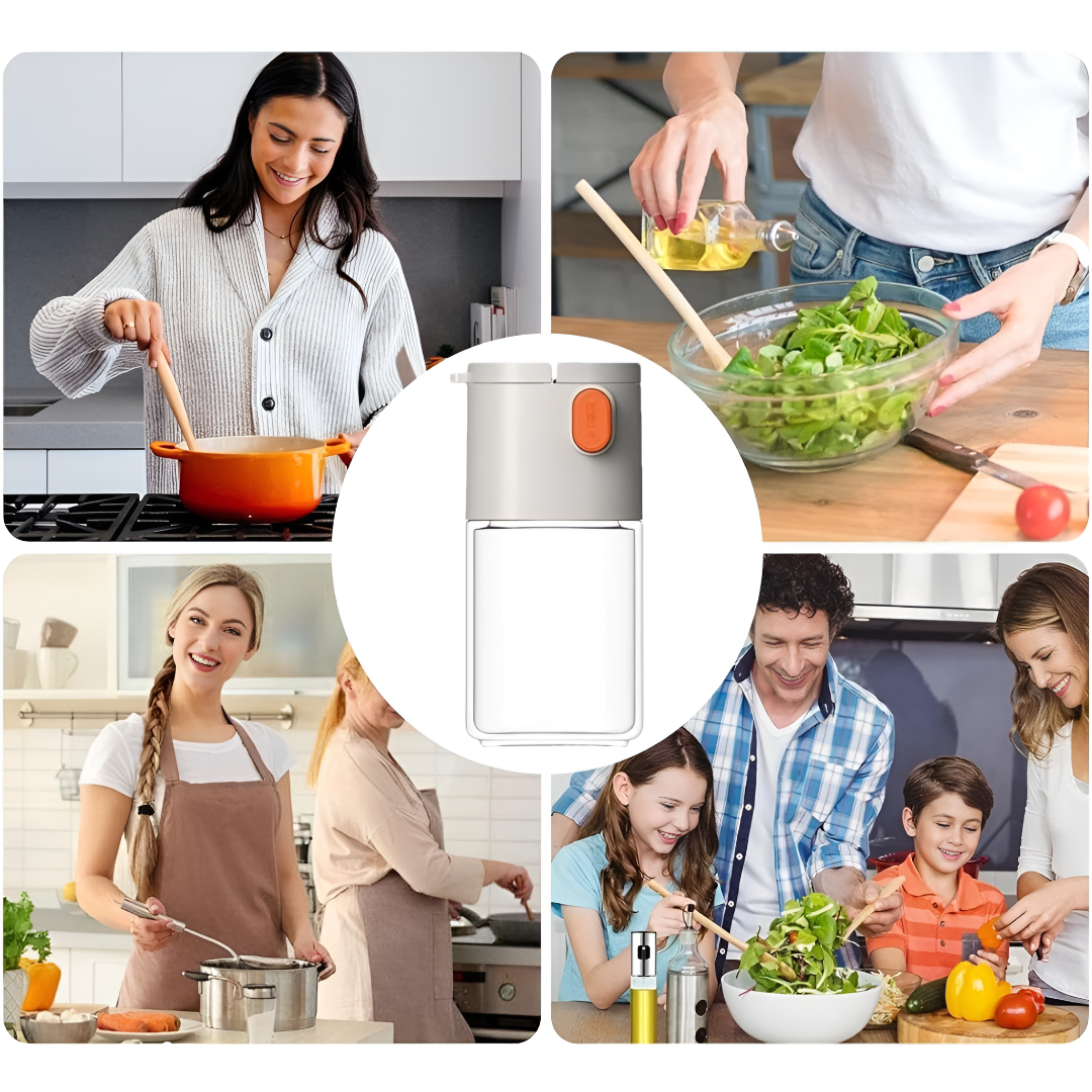 Push Button Salt and Pepper Dispenser Bottle