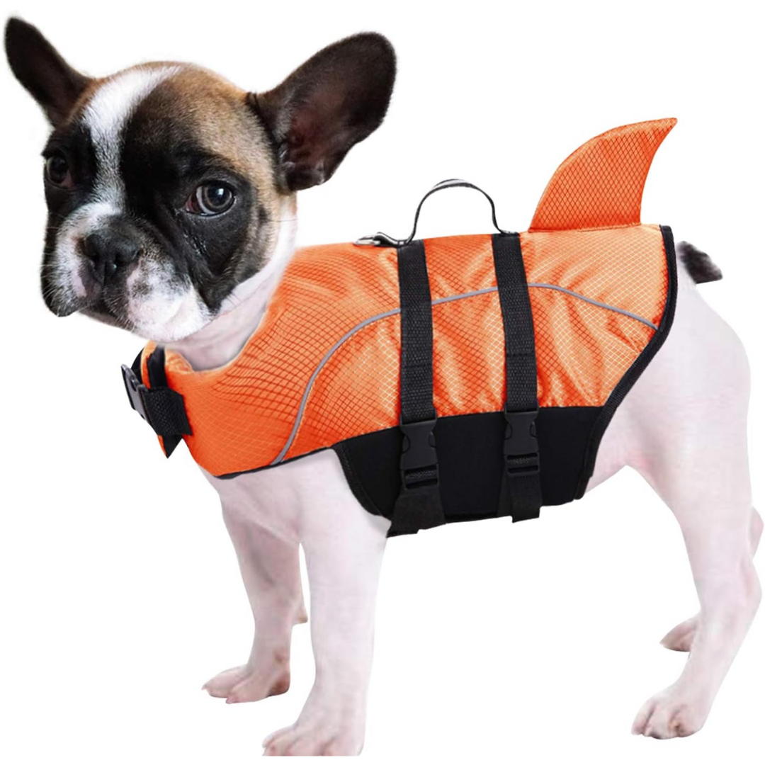 Shark Life Jacket with Handle for Dogs