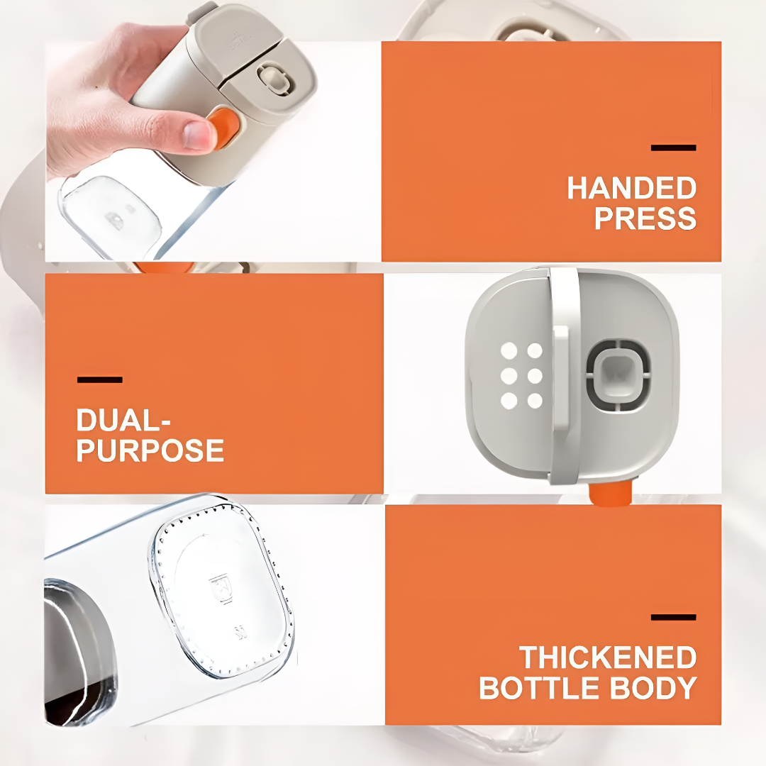 Push Button Salt and Pepper Dispenser Bottle