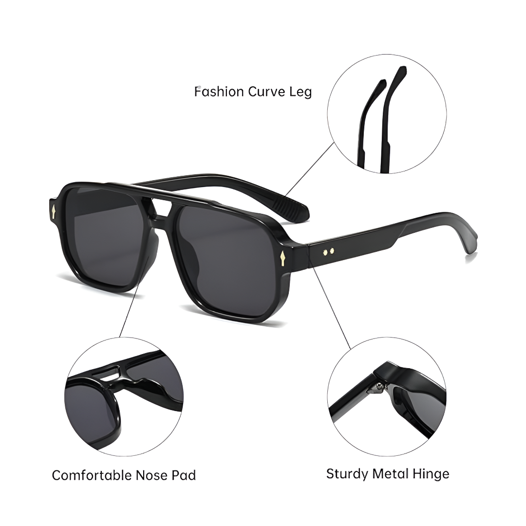 Flat-Top Aviator Sunglasses for Unisex