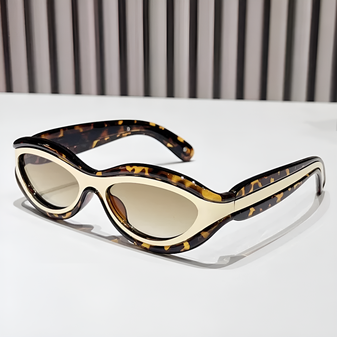 Futuristic Y2K Slim Oval Sunglasses