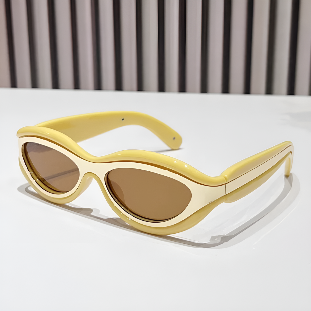 Futuristic Y2K Slim Oval Sunglasses