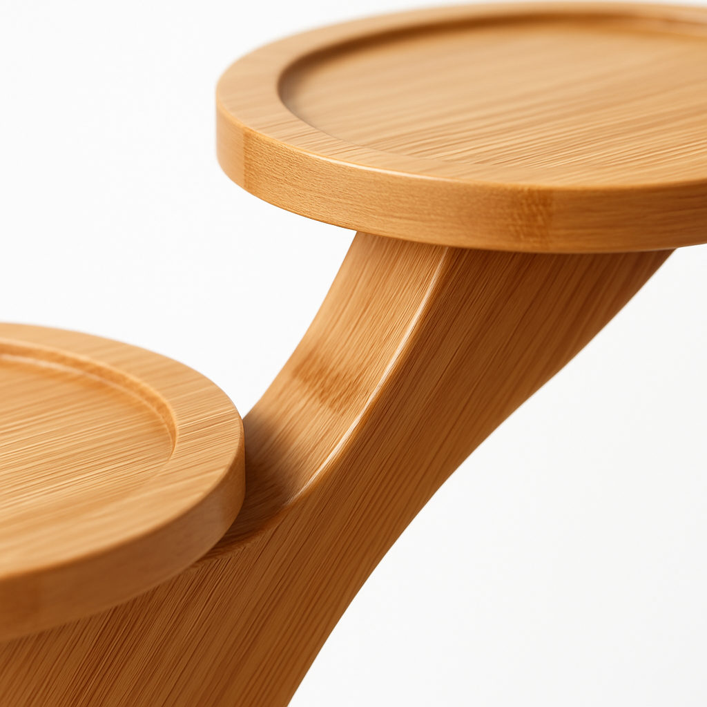 Bamboo Shelf – Desktop Plant Stand for Home or Office