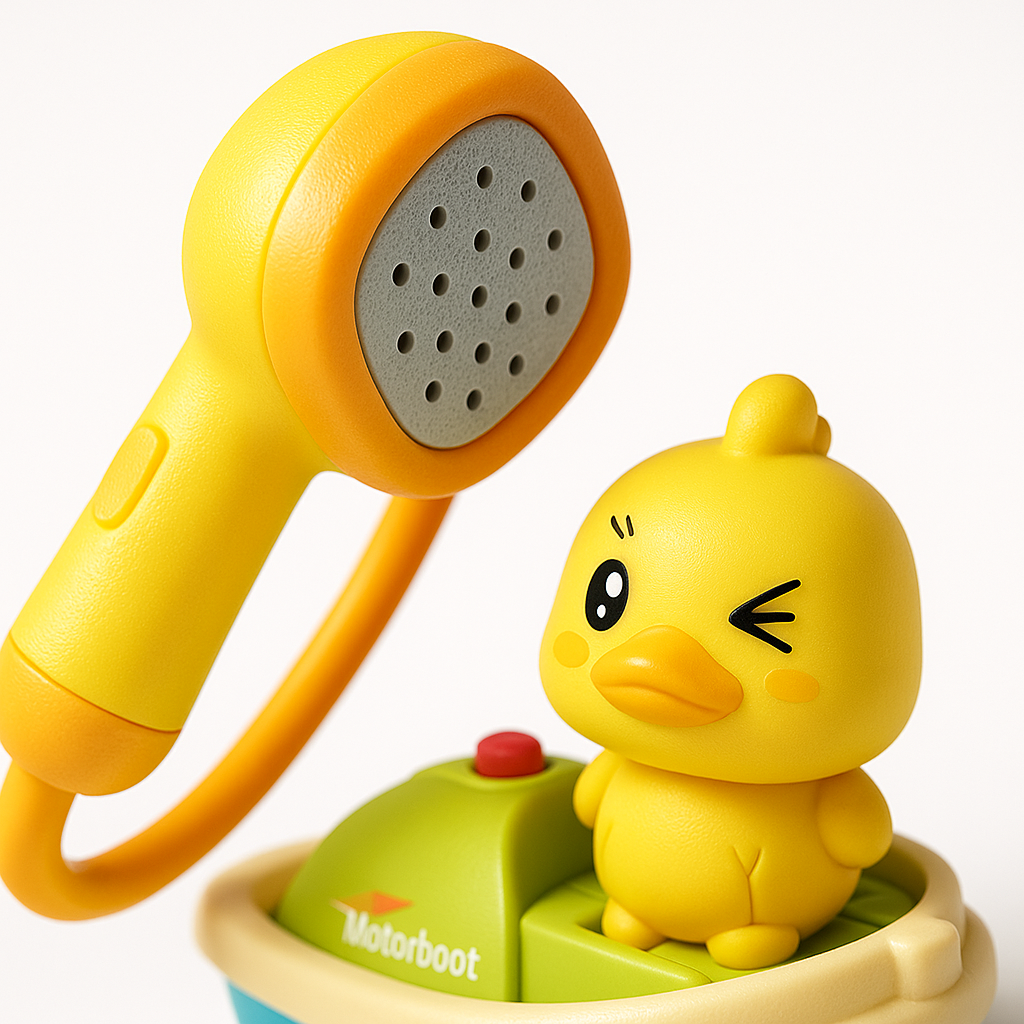 Bath Toys Duck Sprinkler Set With Boat
