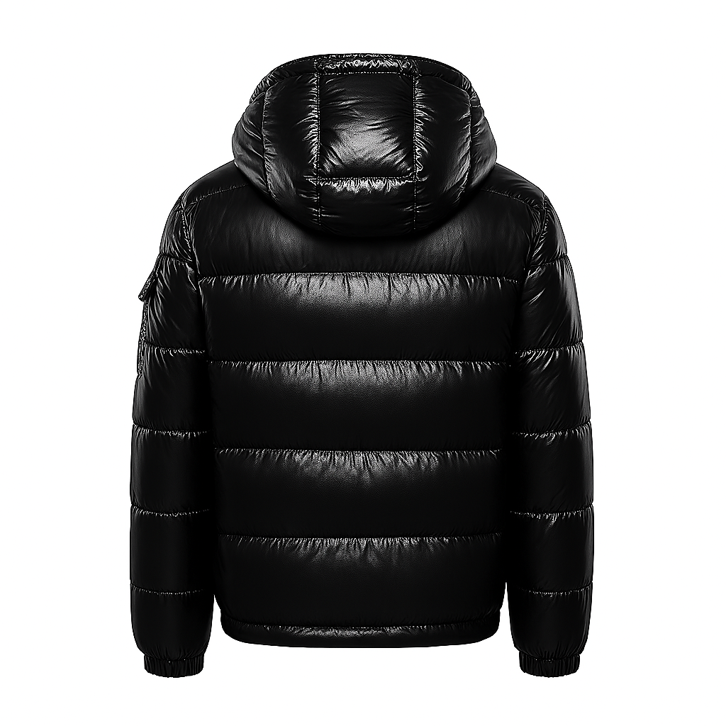 Black Puffer Jacket – Men’s Winter Hooded Coat
