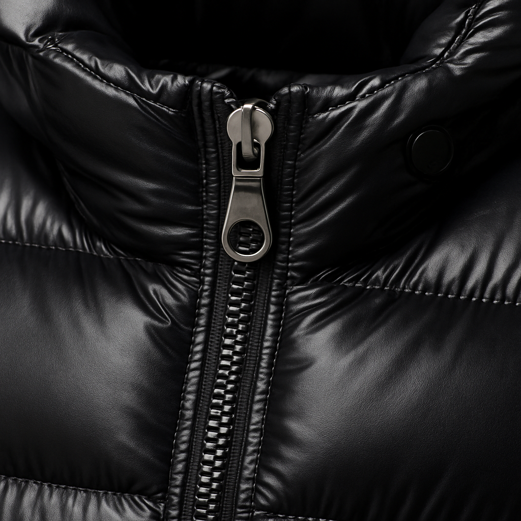 Black Puffer Jacket – Men’s Winter Hooded Coat