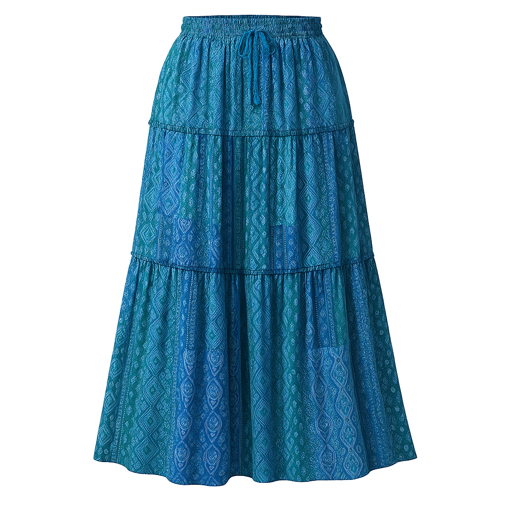 Boho Maxi Skirt — Tiered Flowy Style
