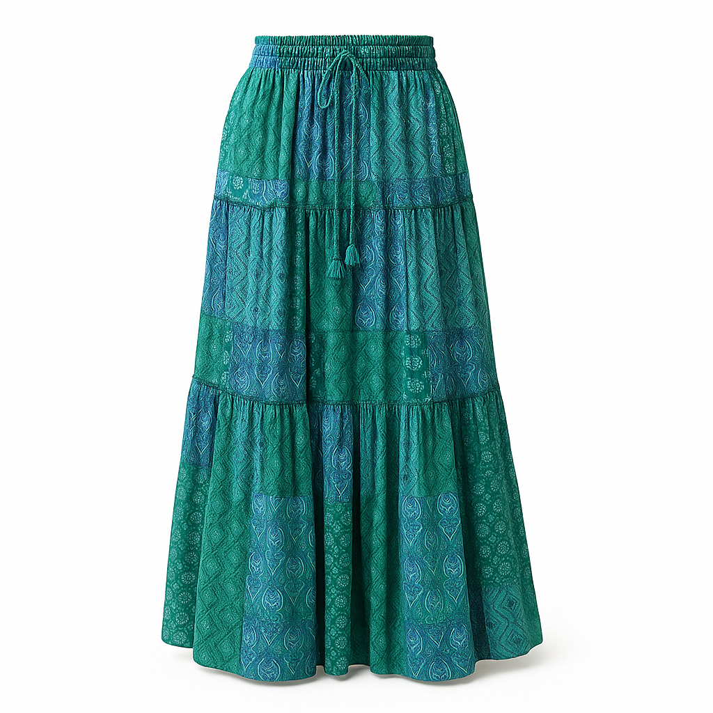 Boho Maxi Skirt — Tiered Flowy Style