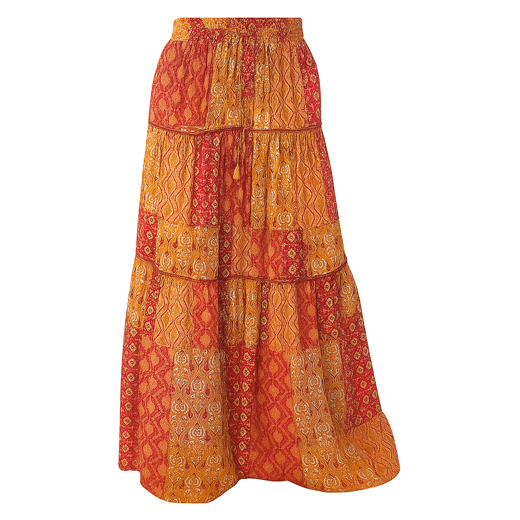 Boho Maxi Skirt — Tiered Flowy Style