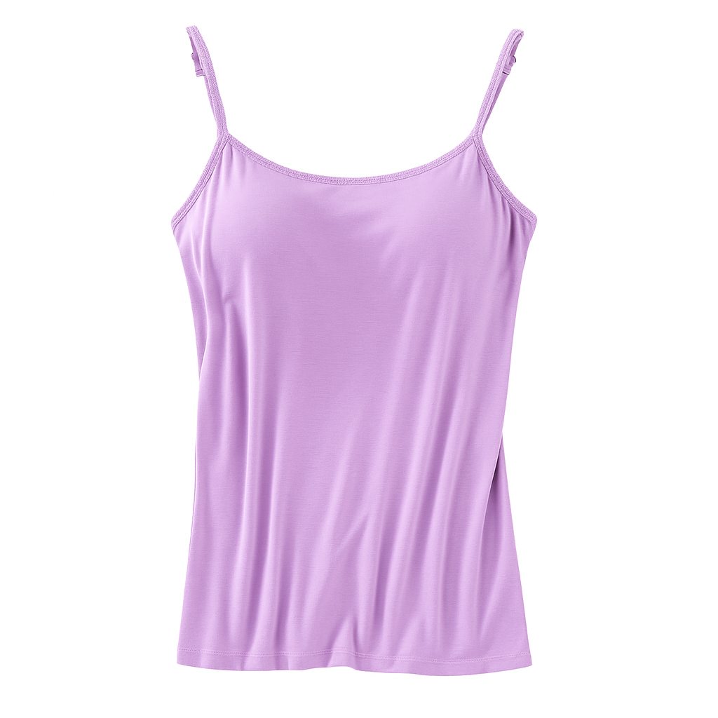 Camisole with Built-In Bra β Adjustable Strap Cami Top