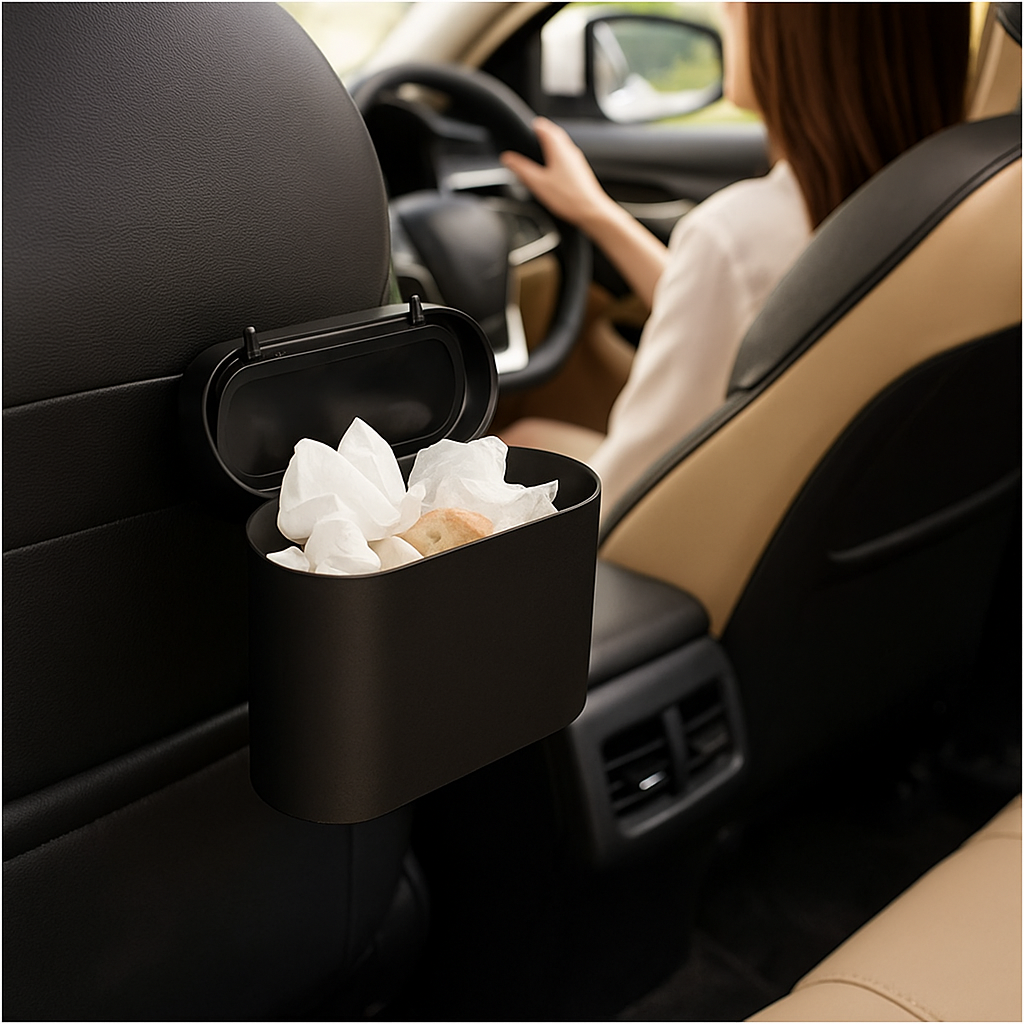 Car Trash Can – Compact Hanging Auto Garbage Bin