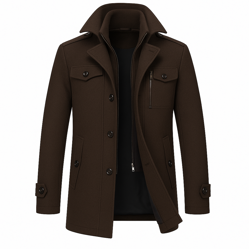 Classic Winter Coat Stylish Outerwear For Men