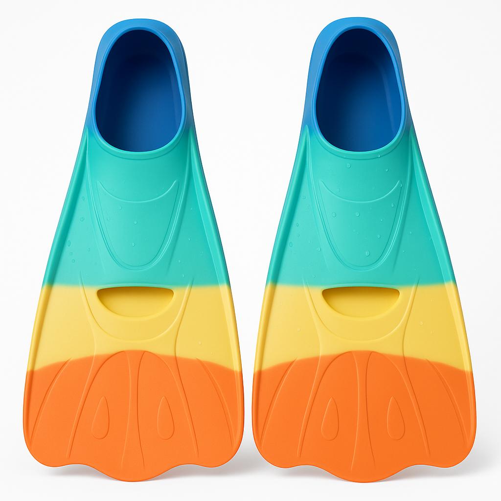Colorful Swim Training Fins for Diving & Pool Activities