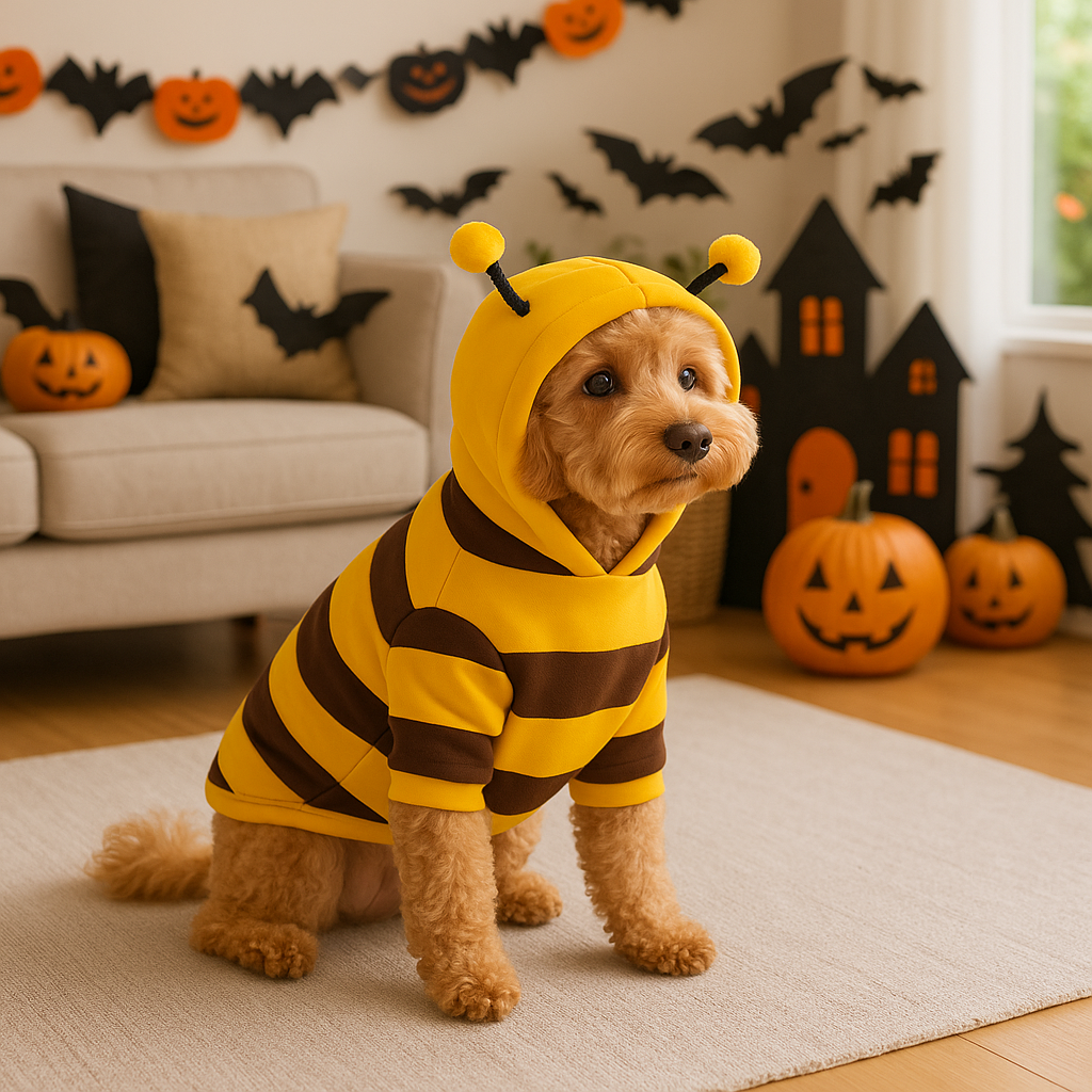 Cute Bee Hoodie Dog Costume for Halloween
