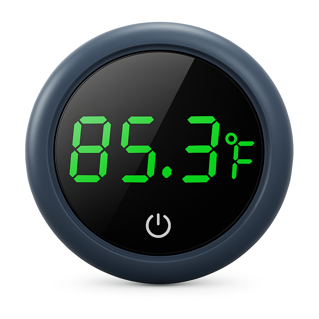Digital Aquarium Thermometer With LED Display – Stick-On Monitor For Fish Tanks