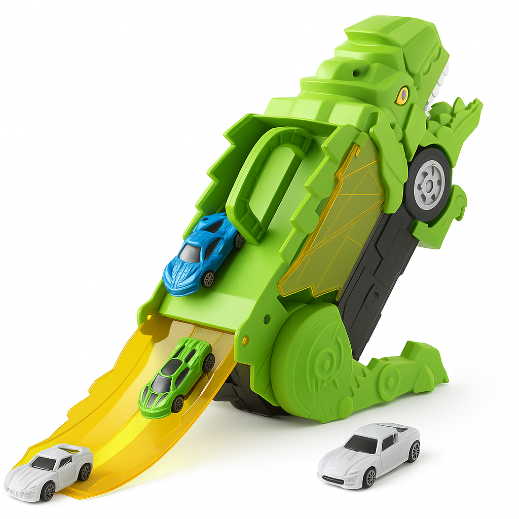 Dinosaur Truck Toy With Car Storage Playset