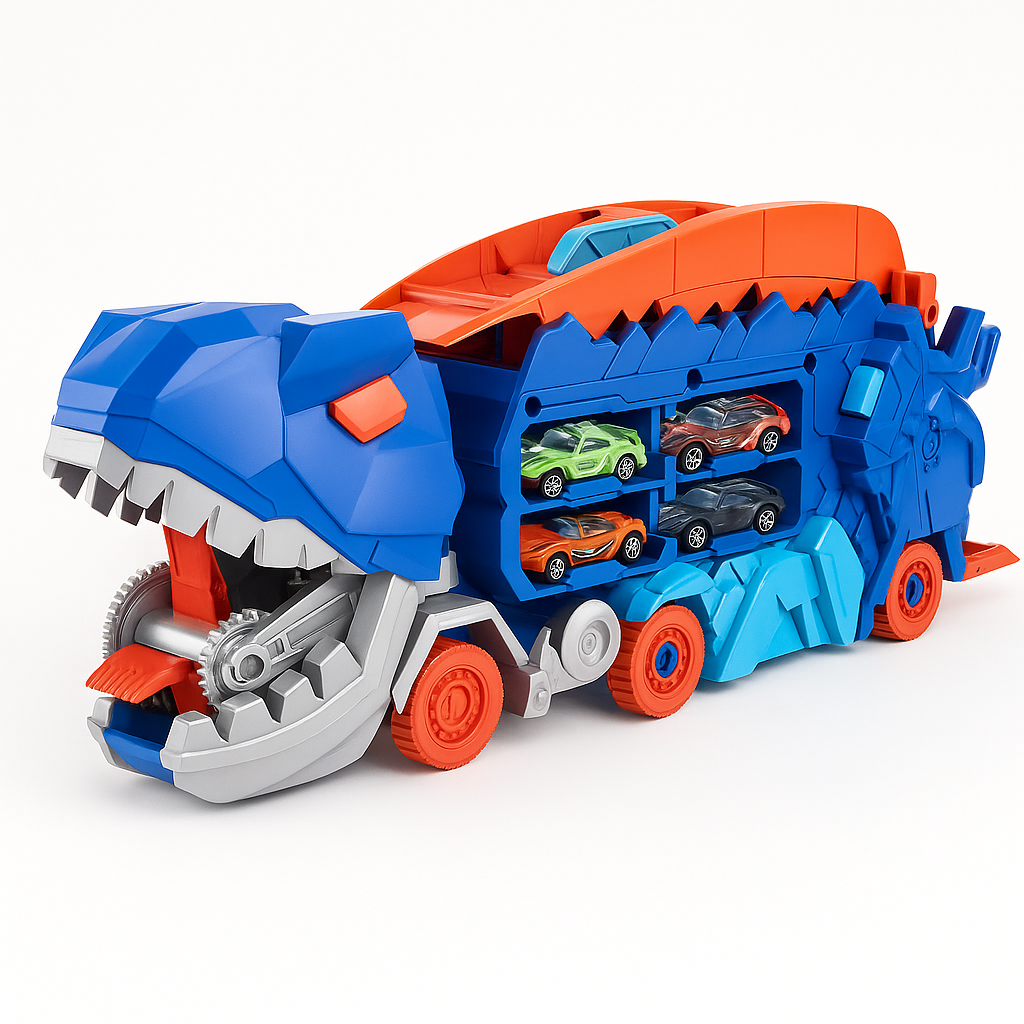 Dinosaur Truck Toy With Car Storage Playset