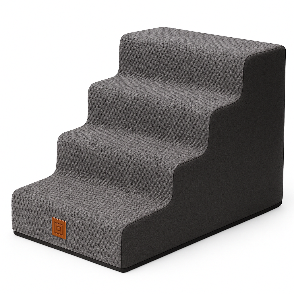 Dog Stairs for Bed – 4-Tier Non-Slip Pet Steps