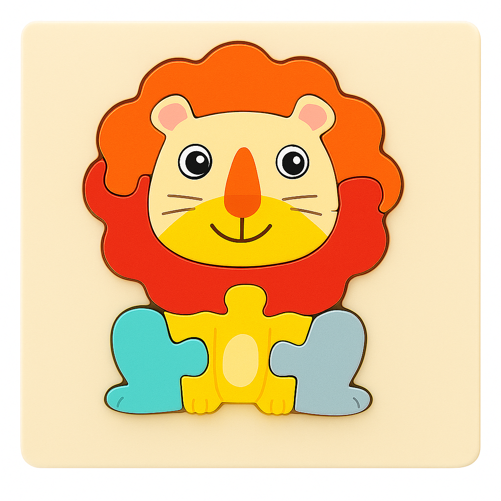Educational Toys – Wooden Cartoon Animal Puzzle