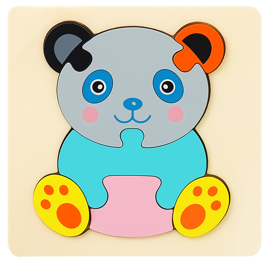 Educational Toys – Wooden Cartoon Animal Puzzle