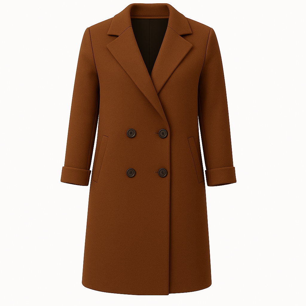 Elegant Long Overcoat – Classic Winter Coat for Women