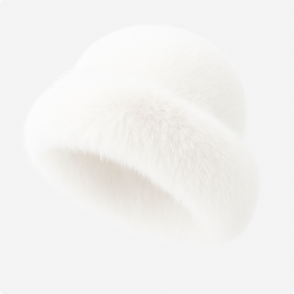 Faux Fur Bucket Hat With Fluffy Trim For Women
