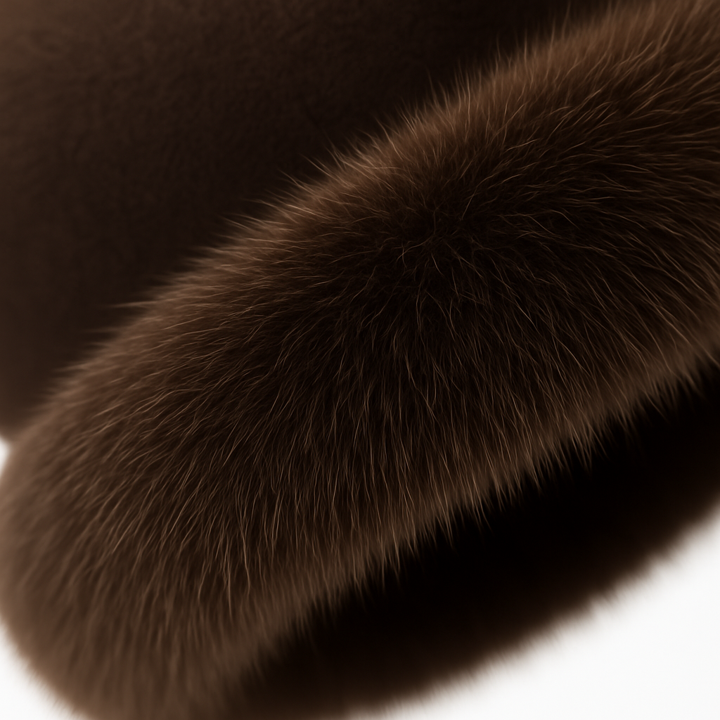 Faux Fur Bucket Hat With Trim For Women