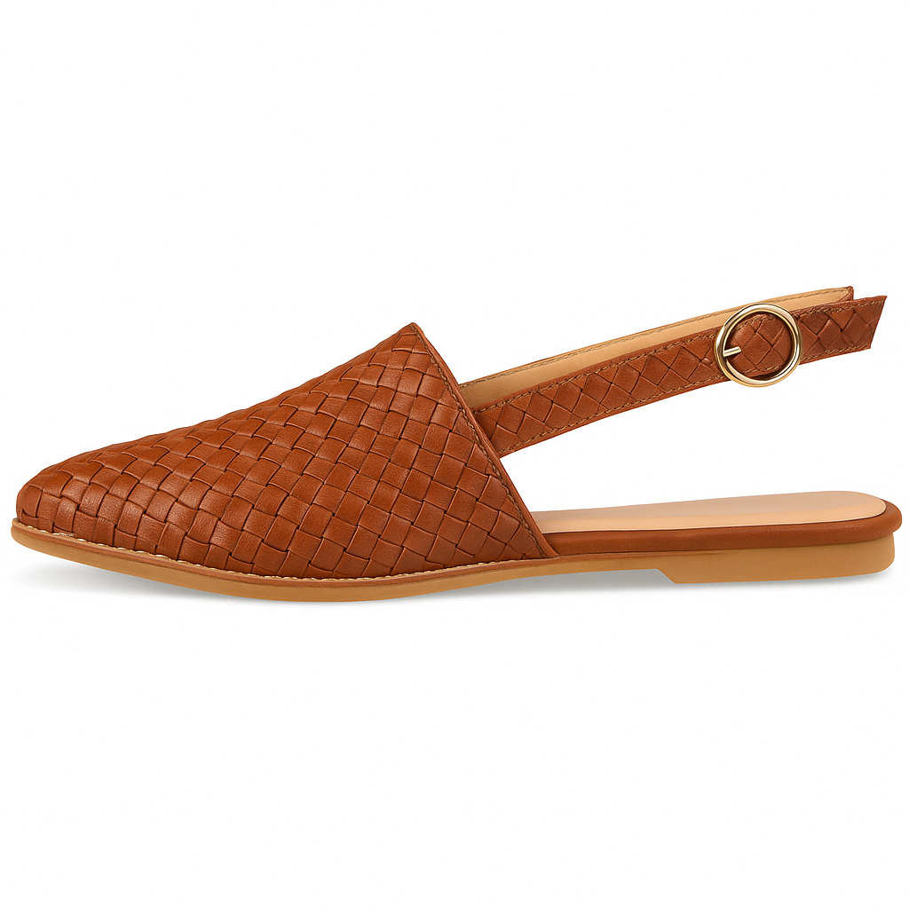Flat Buckle Slingback Sandals β Braided Design for Women