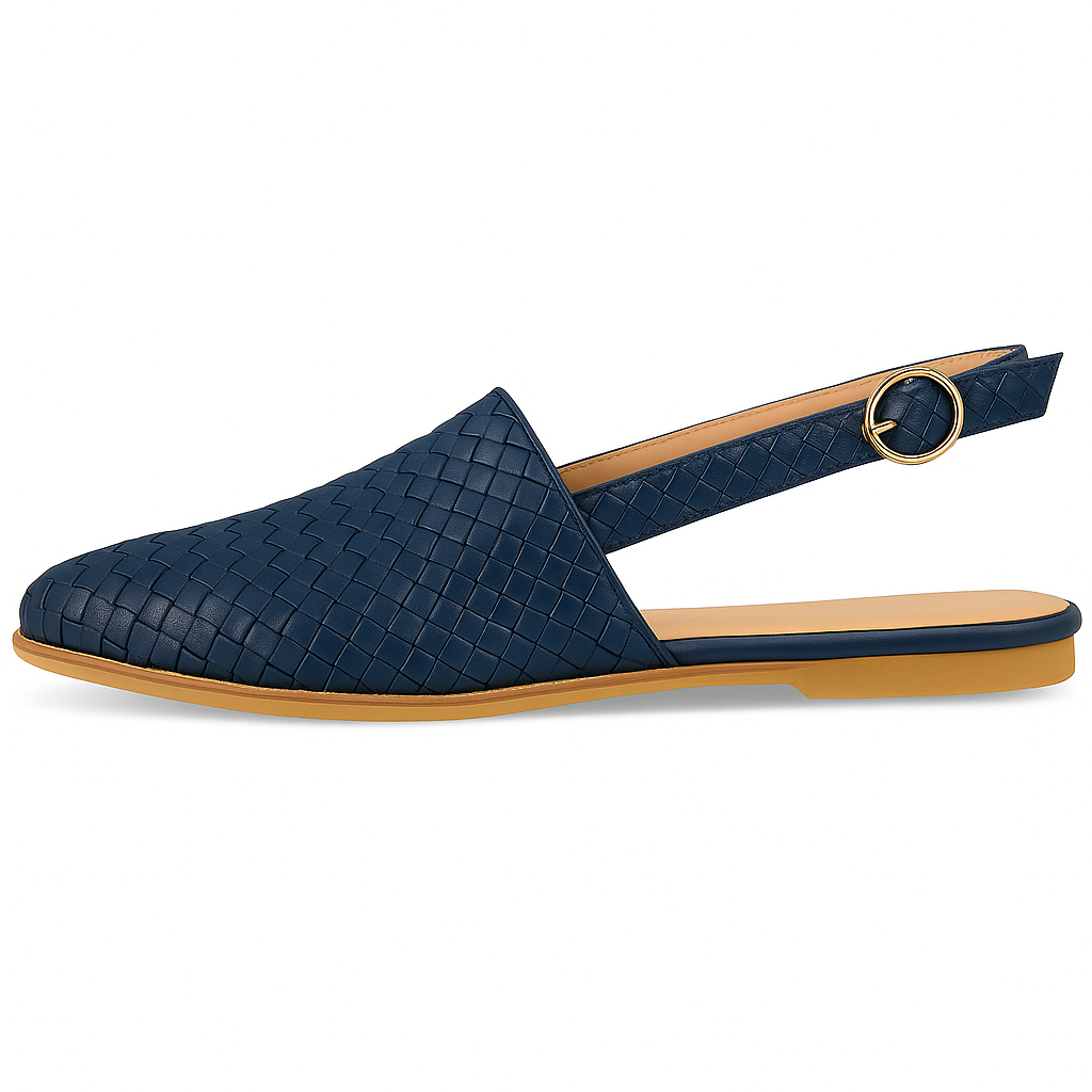 Flat Buckle Slingback Sandals β Braided Design for Women