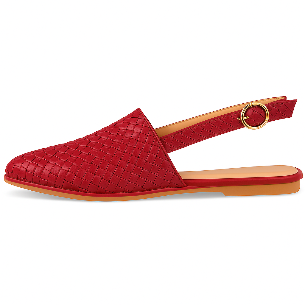 Flat Buckle Slingback Sandals β Braided Design for Women