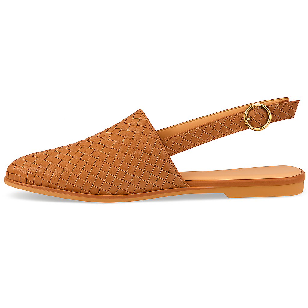 Flat Buckle Slingback Sandals β Braided Design for Women