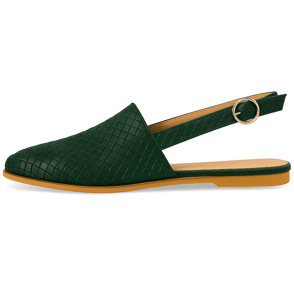 Flat Buckle Slingback Sandals β Braided Design for Women